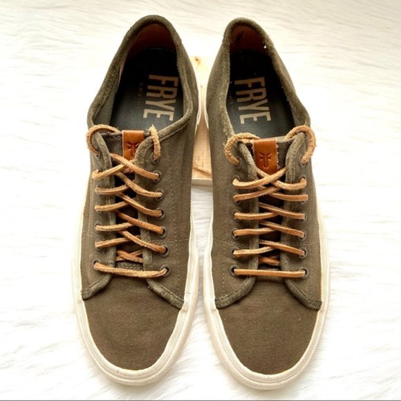 Frye Other - Frye Mens Olive Canvas Ludlow Low Top Lace-up Sneaker 11.5